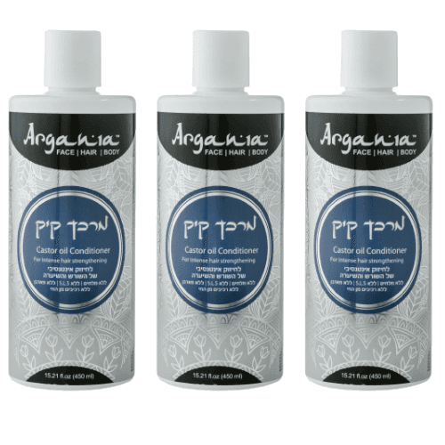 מארז שלישייה | מרכך קיק | מכיל 400 מל | ללא SLS | ARGANIA | ארגניה