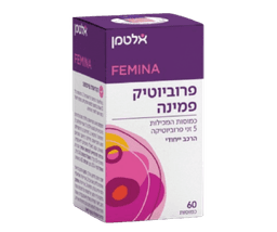 פרוביוטיק פמינה | 5 זני פרוביוטיקה | הרכב ייחודי | מכיל 60 כמוסות | אלטמן | ALTMAN