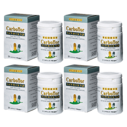 רביעיית קרבופלור | פחם צמחי פעיל |120 כמוסות פלוריש הדס | Floris Hadas