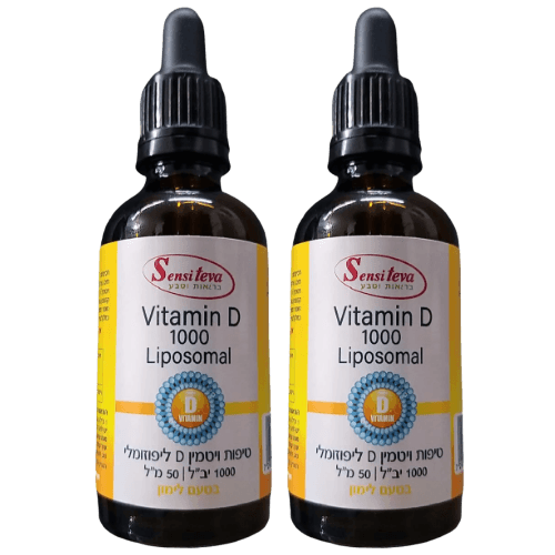 מבצע זוגי | ויטמין D ליפוזומלי | 1000 יחבל | מכיל 50 מל | סנסי טבע | Sensi Teva