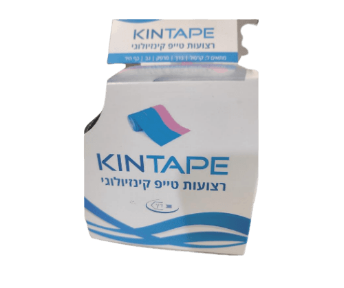 KINTAPE - רצועות טייפ קינזיולוגי לשימוש בטיפולים פיזיותרפיים צבע שחור