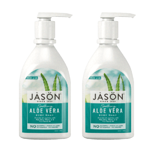 מבצע זוגי | גייסון סבון גוף אלוורה מרגיע | מכיל 887 מל | סבון גוף המנקה בעדינות מרגיע עור מגורה ומעשיר אותו בלחות | JASON גייסון | JASON