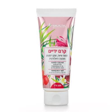 קרם ידיים | חמאת שיאה | שמן רימונים וחומצה היאלורונית | מכיל 100 מל ARGANIA | ארגניה