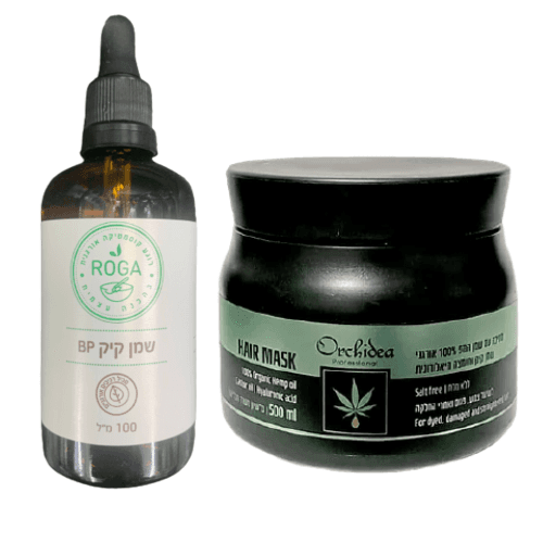 מארז שמן קיק | שמן קיק BP | מכיל 100 מל | פלוס | מסכת שיער | שמן המפ | 100 אורגני |