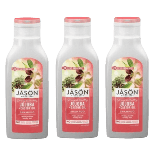 מבצע שלישיה | גייסון | שמפו חוחובה מנקה בעדינות ומזין את השיער | שמן קיק לשיער חזק ובריא | מכיל 473 מל | JASON גייסון | JASON