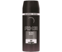 אקס | AXE | דאודורנט | ספריי גוף | לגבר | 150מל | BLACK NIGHT | משך אפקט 48 שעות