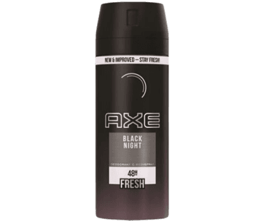 אקס | AXE | דאודורנט | ספריי גוף | לגבר | 150מל | BLACK NIGHT | משך אפקט 48 שעות