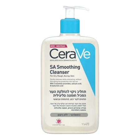 תחליב ניקוי | להחלקת העור | מכיל חומצה סליצילית | 473 מל | סרווה CeraVe