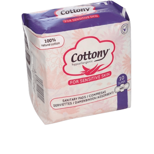 תחבושות עם כנפיים לספיגה מוגברת | 10 יחידות | Cottony