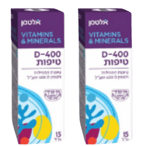 מבצע זוגי | ויטמין D400 | מכיל 15 מל | אלטמן | ALTMAN