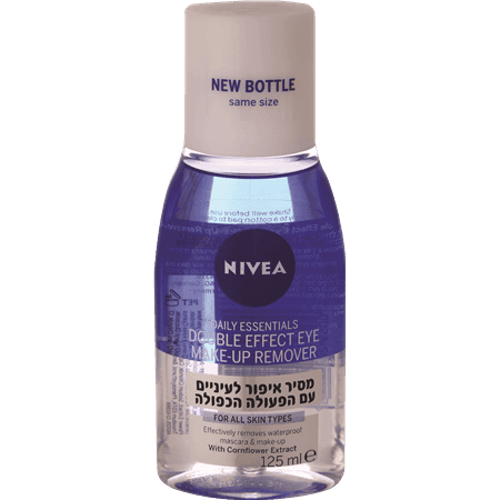 מסיר איפור לעיניים עם הפעולה הכפולה | מכיל 125 מל | Eyes Make-Up Remover | Eye Lash Protection | הגנה על הריסים | ניוואה | NIVEA