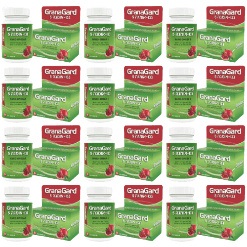 מבצע 12 יחידות | גרנה גארד שמן זרעי רימונים אומגה 5 | מכיל 720 כמוסות רכות סהכ | גרנליקס | Granalix