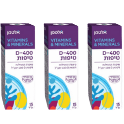מבצע שלישיה | ויטמין D400 | מכיל 15 מל | אלטמן | ALTMAN