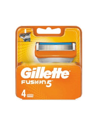 סכין גילוח לגבר | פיוזן 5 | מכיל 4 סכינים | גילט | Gillette