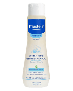 שמפו לתינוקות | מכיל 200 מל | Baby Shampoo | לשימוש מלידה מלבד פנים | ללא פראבנים | מוסטלה | Mustela