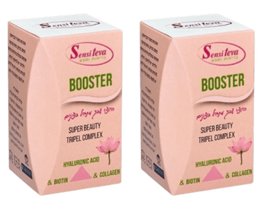 BOOSTER קולגן | ביוטין וחומצה היאלורונית | מכיל 60 כמוסות | סנסי טבע | Sensi Teva