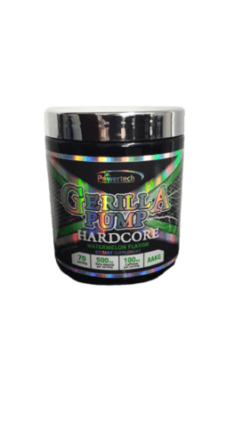 גרילה פאמפ הרדקור | GERILLA PUMP HARDCORE | מכיל 210 גרם | 70 מנות הגשה פאוורטק | Powertech