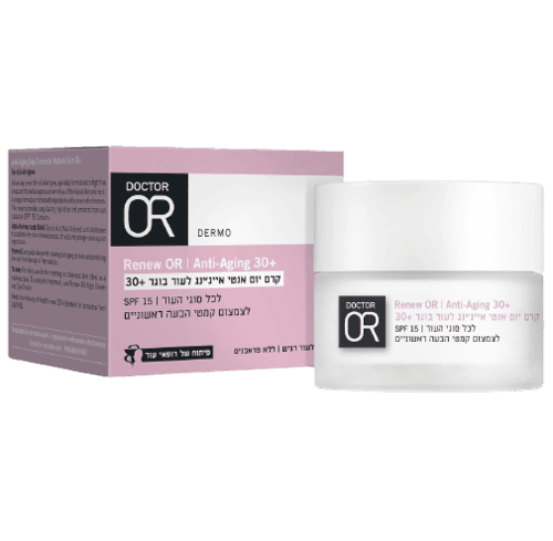 קרם יום אנטי אייגינג 30 | מכיל 50 מל | לכל סוגי העור SPF 15 | לצמצום קמטי הבעה ראשוניים | דר עור | Doctor Or