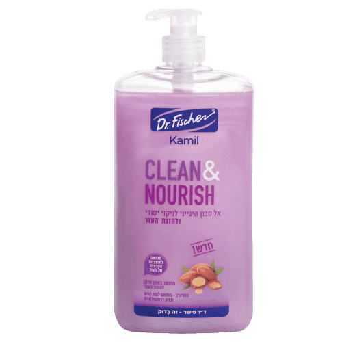 אל סבון היגייני | לניקוי יסודי מעושר בשמן ארגן להזנת העור | דר פישר | 1 ליטר דר פישר | Dr Fischer