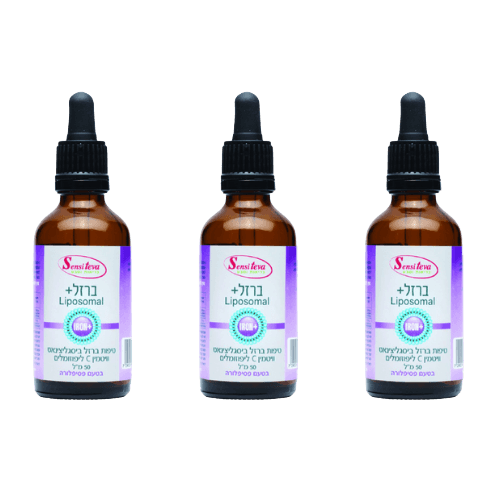 מבצע שלישיה | ברזל עדין ליפוזומלי | בטעם פסיפלורה | מכיל 50 מל | סנסי טבע | Sensi Teva