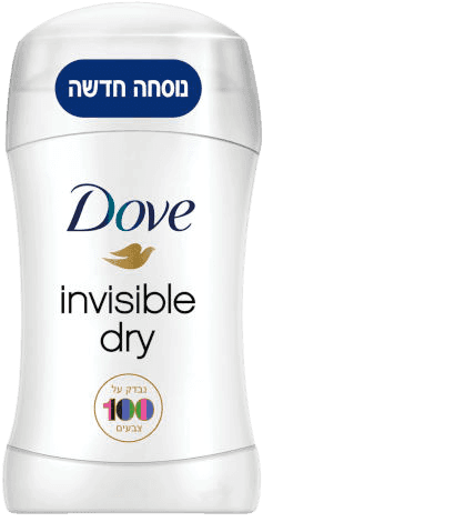 דאודורנט סטיק | אינוויזיבל דריי | אקספרס דאב | Invisible Dry | אלכוהול 0 | להרגשה נעימה עד 48 שעות | מכיל 50 גרם דוב | Dove