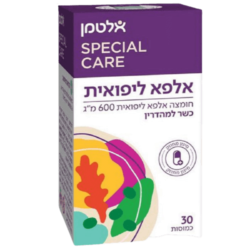 אלפא ליפואית | מכיל 600 מג | 30 כמוסות | אלטמן | ALTMAN