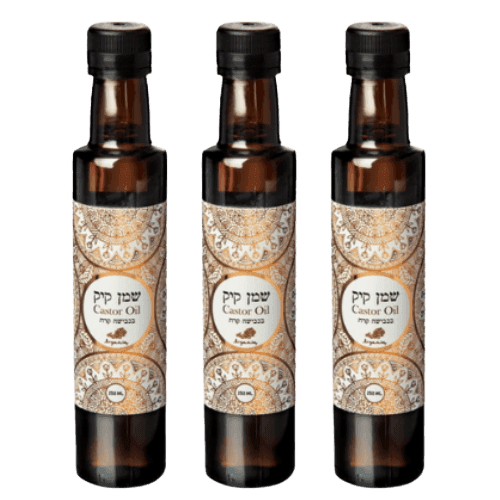 מארז שלישייה | שמן קיק 100 טהור בכבישה קרה | מכיל 250 מל | מעודד את התחדשות השיער | עשיר בחומצות שומן | ARGANIA | ארגניה