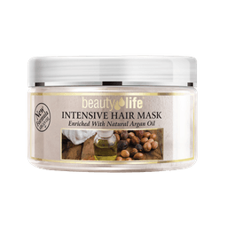 מסיכה לשיער בתוספת שמן ארגן מרוקאי טבעי | לכל סוגי השיער | BEAUTY LIFE | ארומה דד סי | Aroma Dead Sea