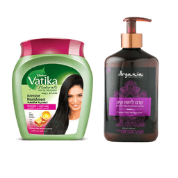 מארז שמן קיק | מסכת שיער | בתוספת דבש ביצים ושמן קיק | מסכה איכותית מבית | פלוס | קרם לחות לשיער קיק | למראה מושלם | על בסיס שמן קיק | מכיל 400 מ"ל |