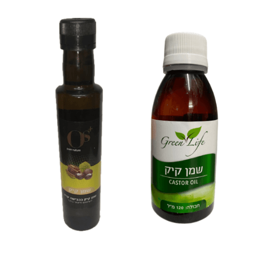 מארז שמן קיק | castor oil | מכיל 120 מל | פלוס | שמן קיק | טהור בכבישה קרה | מכיל 250 מל |