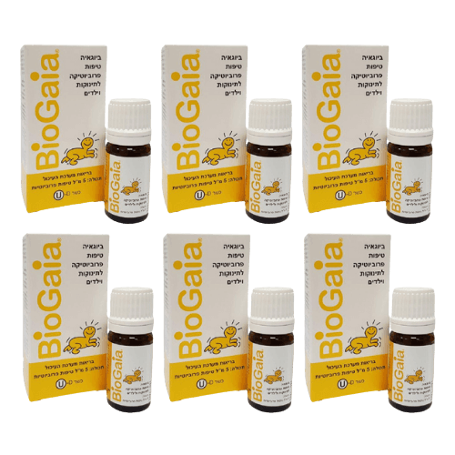 מבצע שישייה | ביוגאיה | טיפות פרובויוטיקה | לתינוקות וילדים | מכיל 5 מל | כשר |