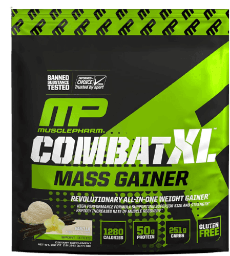 גיינר קומבט XL | טעם וניל | מכיל 544 קג | כשר | Combat XL Mass Gainer | מאסל פארם | MusclePharm
