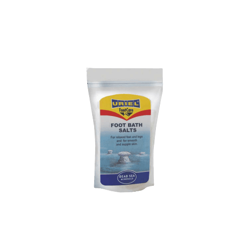 מלח אמבט יעודי לריכוך וטיפוח העור בכף הרגל | מינרלים מים המלח | מכיל 600 גרם אוריאל | URIEL