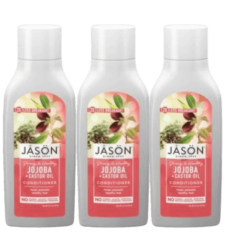 מבצע שלישיה | גייסון מרכך חוחובה | שמן קיק לשיער חזק ובריא | 454 גר | JASON גייסון | JASON