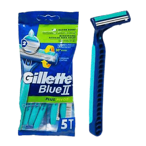סכין גילוח | 2 gillette | סכיני גילוח חד פעמים | המארז מכיל 5 יחידות | גילט | Gillette