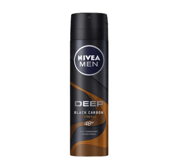 דאודרנט ספריי אנטי פרספירנט | 48 שעות של הגנה | NIVEA MEN BLACK CARBON | ניוואה | NIVEA