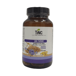 אומגה ווגן | שמן זרעי פשתן | מכיל 60 כמוסות רכות | ללא גלוטן | כשר פרווה | טינקטורה טק | Tinctura Tech