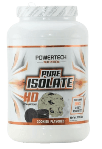 אבקת חלבון פיור איזולייט HD | בטעם עוגיות | 18 קג | פאוורטק | Powertech