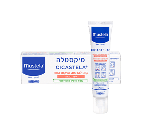 סיקסטלה | קרם להרגעה ושיקום העור | מכיל 40 מל | Cicastela | לעור מגורה | ללא פראבנים | מוסטלה | Mustela