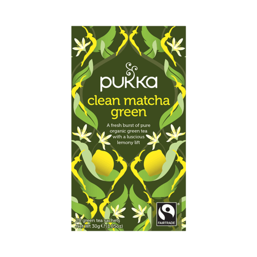 תה מאצה לימון | מכיל 20 שקיקים | פוקה | PUKKA