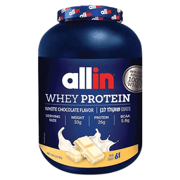 אבקת חלבון ALL IN WHEY | בטעם שוקולד לבן | 61 מנות הגשה | 2013 קג | אול-אין | ALLIN