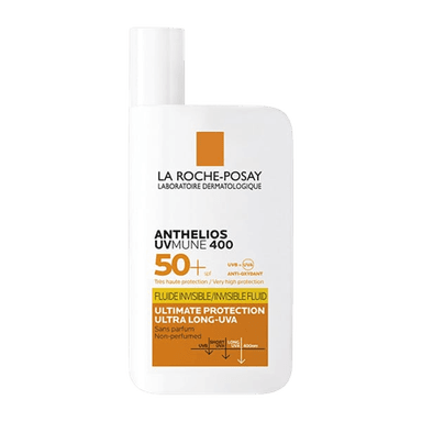 אנתליוס פלואיד UVMUNE400 | תחליב פנים SPF50 ללא גוון | 50 מל | ANTHELIOS UVMUNE 400 לה רוש פוזה | LA ROCHE POSAY