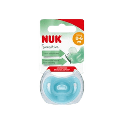 מוצץ נוק סנסיטיב NUK Sensitive | סיליקון 0-6 חודשים | כחול |