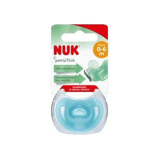 מוצץ נוק סנסיטיב NUK Sensitive | סיליקון 0-6 חודשים | כחול |