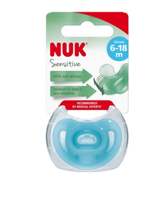 מוצץ נוק סנסיטיב NUK Sensitive | סיליקון 6-18 חודשים | ורוד