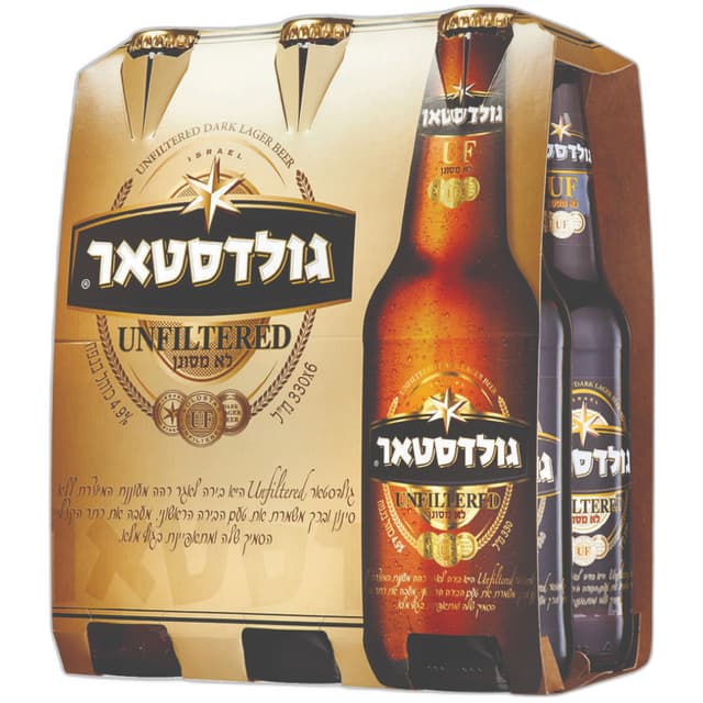 שישייה גולדסטאר לא מסונן - 330 מל