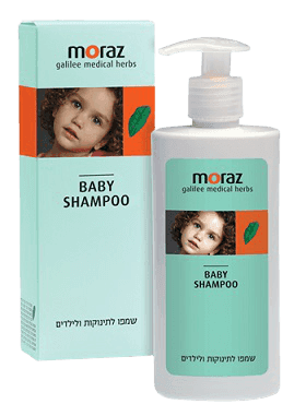 שמפו לתינוקות וילדים | ללא פרבנים | עשוי מפרחי קמומיל ואכילאה | 250 מל | מורז | Moraz