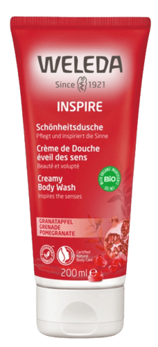 תחליב רחצה רימונים | לניקוי והזנה ללא SLS | מכיל 200 מל | וולדה | Weleda