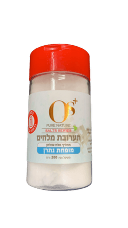 תערובת מלחים | תחליף מלח שולחן | מופחת נתרן | מכיל 200 גרם OS PURE NATURE | אוס טבע טהור