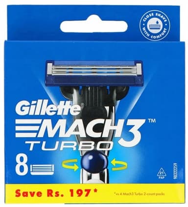 8 ראשים לסכיני גילוח גילט מאך 3 טורבו Gillette MACH 3 Turbo | גילט | Gillette